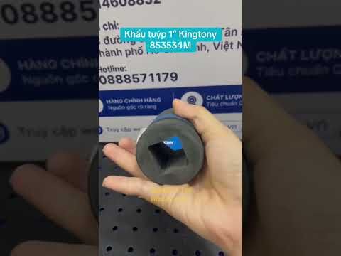 KHẨU TUÝP 1" KINGTONY 853534M - 34MM, 6 CẠNH, ĐEN, DÀI 62MM