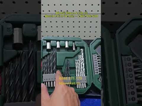 Bộ mũi khoan và vặn vít X-Line 34 chi tiết Bosch 2607010608