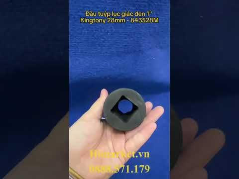 Đầu Tuýp Lục Giác Đen 1" Kingtony 843528M B28mm – Đầu Khẩu Chịu Lực Cho Gara Và Công Nghiệp