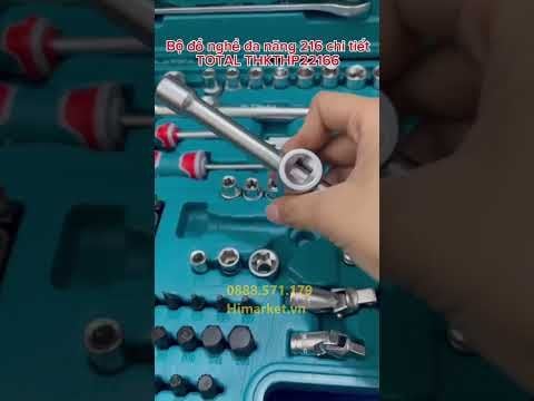 Bộ đồ nghề đa năng 216 chi tiết Total THKTHP22166