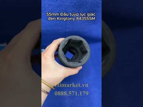 Đầu Tuýp Lục Giác Đen 1" Kingtony 843555M 55mm – Đầu Khẩu Chịu Lực Cho Công Nghiệp Nặng