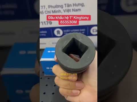 Khẩu tuýp 1 inch Kingtony 853530M - 30mm, 6 cạnh, Đen, Dài 60mm