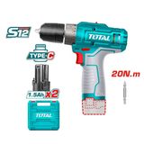 Máy Khoan Pin Lithium-ion 12V Total TDLI12202 (2 Pin 1.5Ah, Không Kèm Sạc)