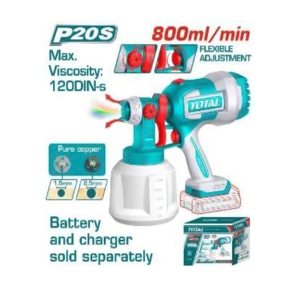 Máy Phun Sơn Dùng Pin Lithium 20V Total TSGLI2004 (Chưa Pin & Sạc)