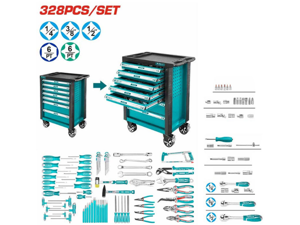 Tủ đồ nghề 7 ngăn 328 chi tiết Total THPTCS73281