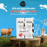  Sữa bò nguyên kem không lactose mMILK 180ML (lốc 2 hộp) 