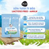  Sữa bò ít béo không lactose mMILK 180ml (lốc 2 hộp) 