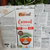  Sữa dừa không đường hữu cơ Ecomil 1L 