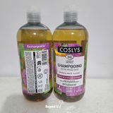  Dầu gội cho tóc dầu chiết xuất táo và ngưu bàng hữu cơ Coslys (500ml) 