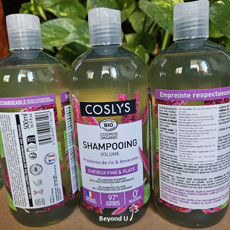  Dầu gội làm phồng tóc hữu cơ Coslys 500ml 