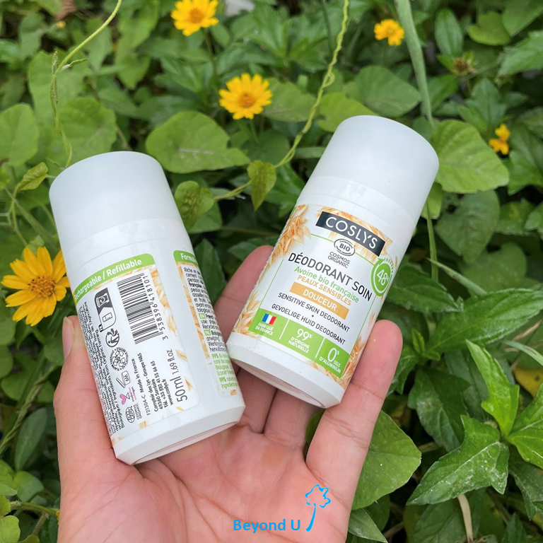  Lăn khử mùi hữu cơ cho da nhạy cảm Coslys 50ml 