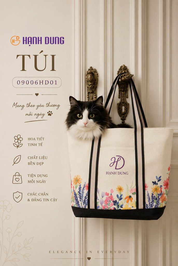 Túi Nhẹ Tênh Hạnh Dung Rừng Bông 09006HD01