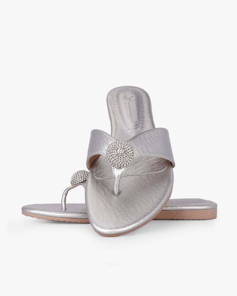 Dép Xẹp Hạnh Dung Quai Kẹp Khóa Tròn HD02247AB