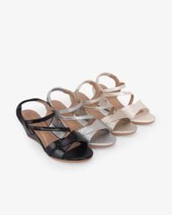 Sandal Đế Xuồng Hạnh Dung Quai Đắp Mảnh Chéo 6F HD02259AB