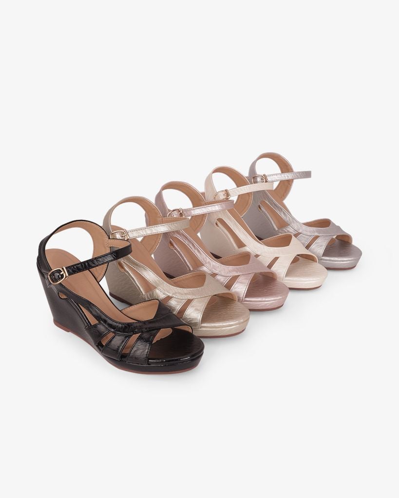 Sandal Đế Xuồng Hạnh Dung Nhiều Dây Nối Bên 12f HD02262AB