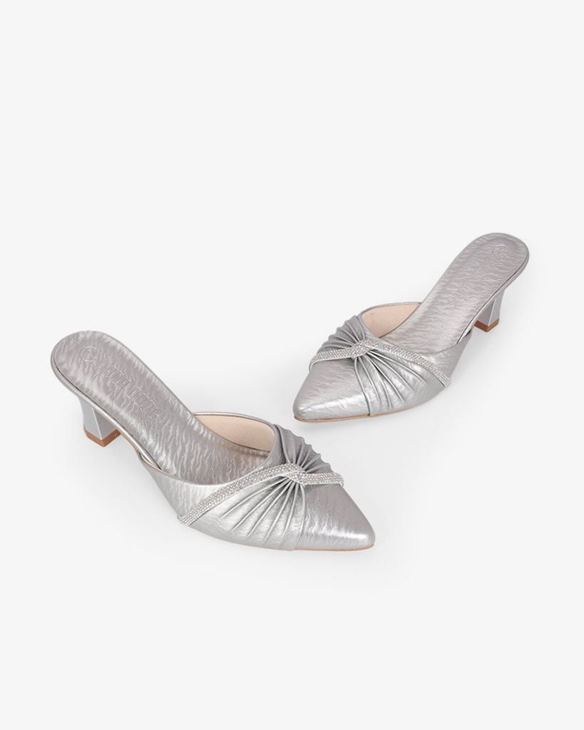 Dép Bít Mũi Hạnh Dung Quai Nơ Xoàn HD041100AD