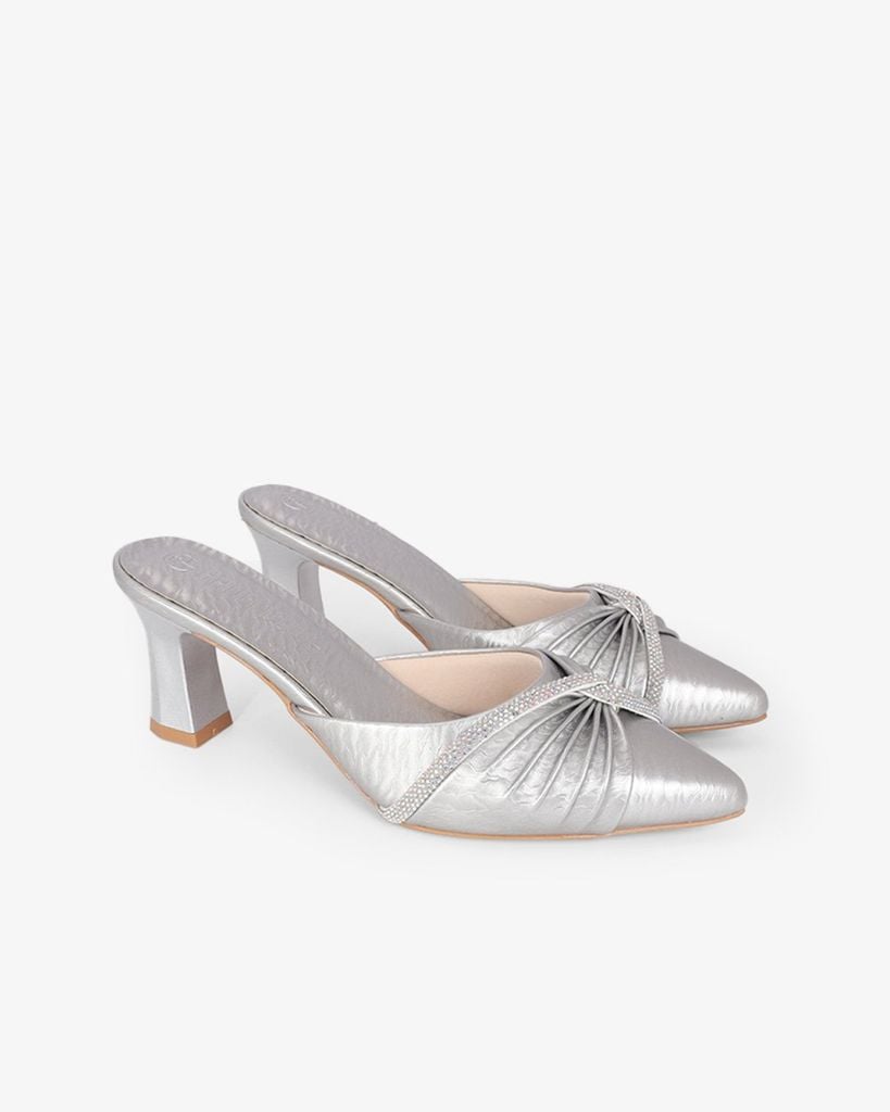 Dép Bít Mũi Hạnh Dung Quai Nơ Xoàn HD041100AD