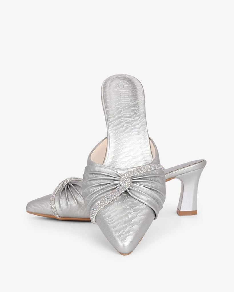 Dép Bít Mũi Hạnh Dung Quai Nơ Xoàn HD041100AD