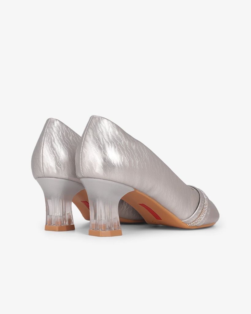 Giày Cao Gót Hạnh Dung Hở Mũi Xoàn Ngang HD041105AD