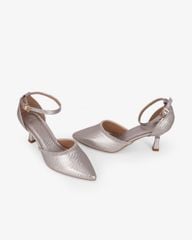 Giày Sandal Cao Gót Hạnh Dung Bít Mũi Quai Xoàn HD041107AD