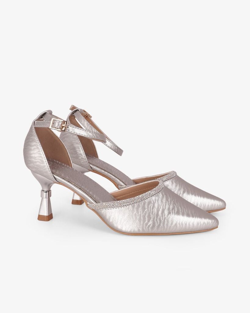 Giày Sandal Cao Gót Hạnh Dung Bít Mũi Quai Xoàn HD041107AD