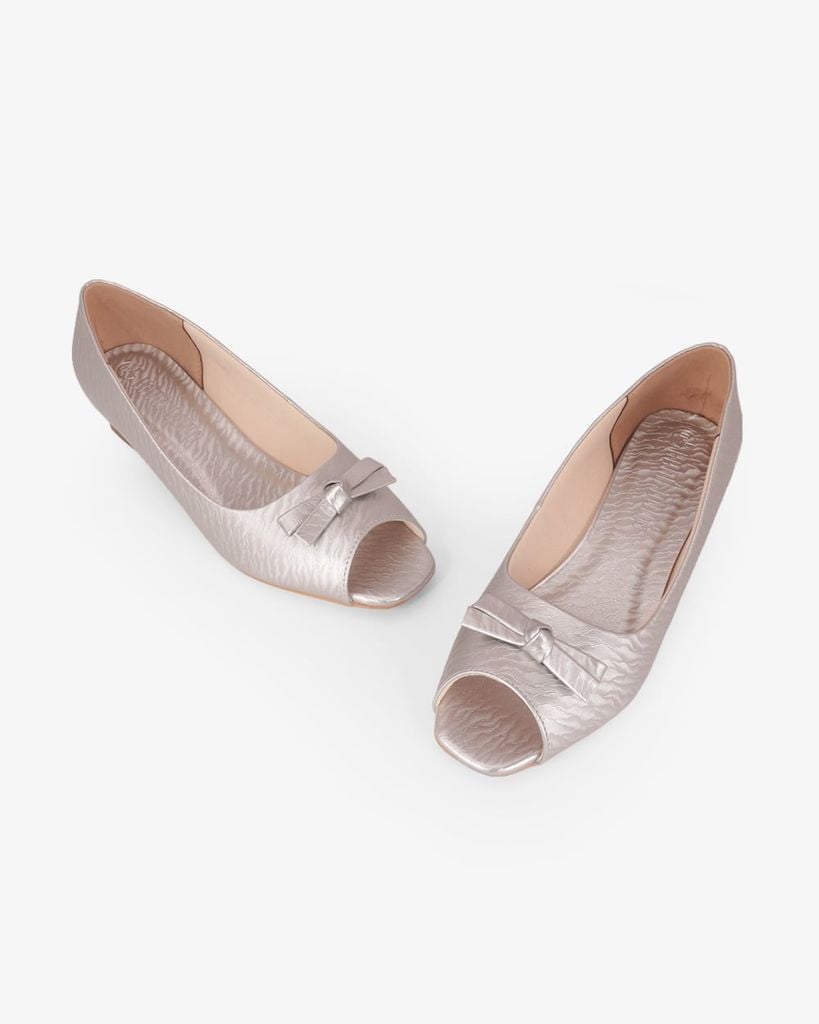 Giày Cao Gót Hạnh Dung Hở Mũi Dây Nơ HD041108AD