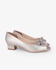 Giày Cao Gót Hạnh Dung Hở Mũi Dây Nơ HD041108AD