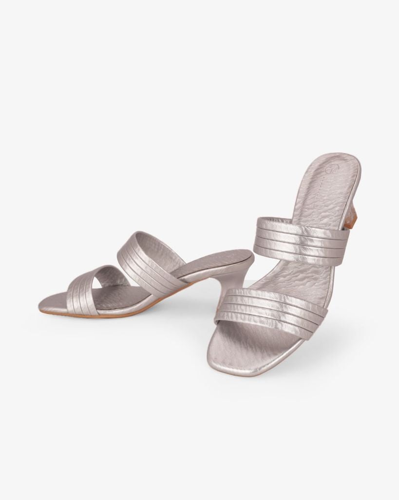 Dép Cao Gót Hạnh Dung Nhị Ngang Quai Gân Vân  HD041109AD