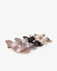 Dép Cao Gót Hạnh Dung Nhị Ngang Quai Gân Vân  HD041109AD