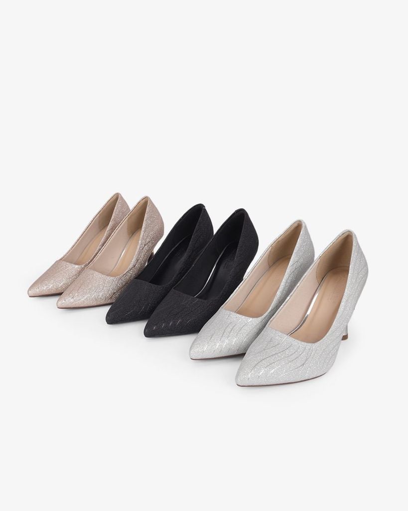 Giày Cao Gót Hạnh Dung Vân Châu Kim Tuyến HD0666BA