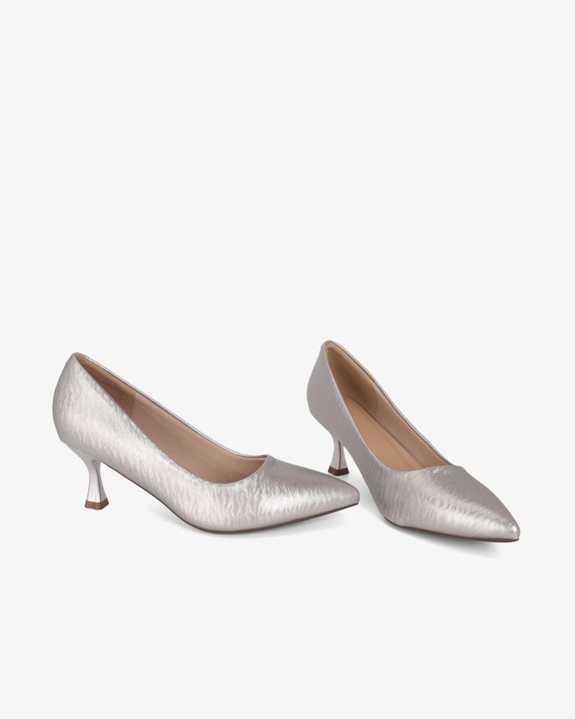 Giày Cao Gót Hạnh Dung Vân Lụa Mũi Nhọn HD0667BA