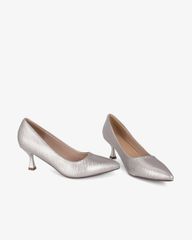 Giày Cao Gót Hạnh Dung Vân Lụa Mũi Nhọn HD0667BA