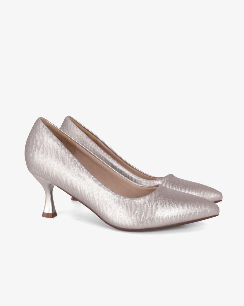 Giày Cao Gót Hạnh Dung Vân Lụa Mũi Nhọn HD0667BA