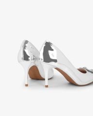 Giày Cao Gót Hạnh Dung Khóa Vuông Bông Tuyết HD0949AS