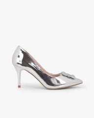 Giày Cao Gót Hạnh Dung Khóa Vuông Bông Tuyết HD0949AS