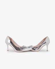 Giày Cao Gót Hạnh Dung Khóa Vuông Bông Tuyết HD0949AS