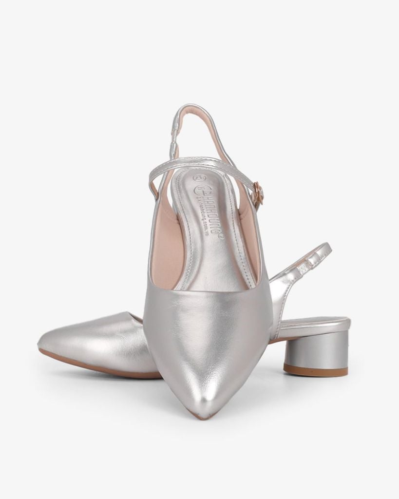 Sandal Hạnh Dung Cao Gót Mũi Nhon Trơn Ánh Màu HD0951AS