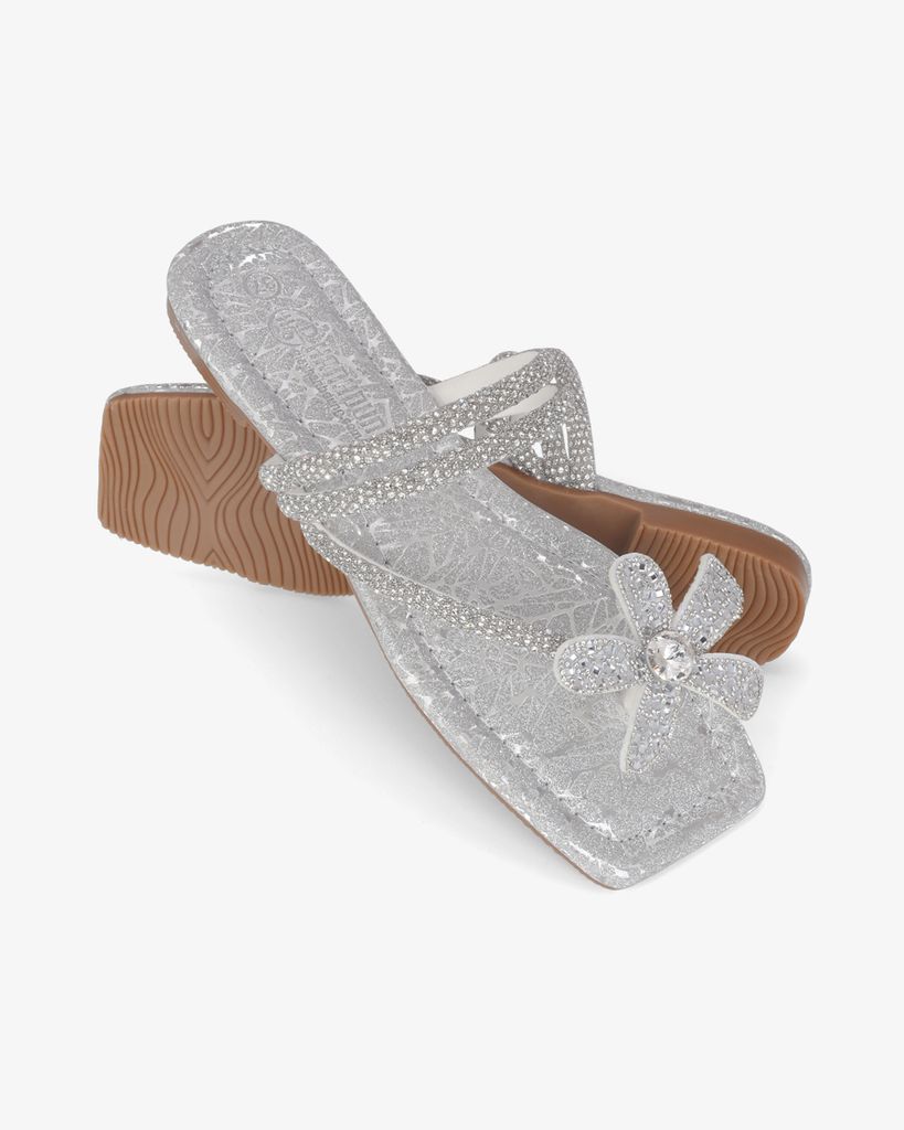 Dép Xẹp Hạnh Dung Quai Xỏ Ngón Hoa Xoàn HD11121AV