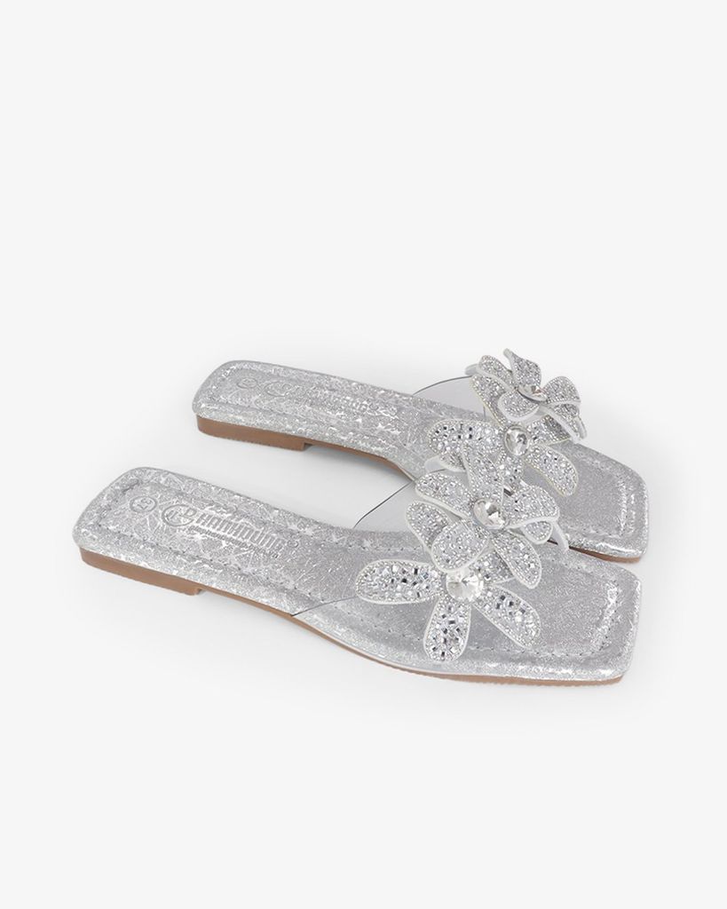 Dép Xẹp Hạnh Dung Quai Hoa Trong Suốt HD11122AV