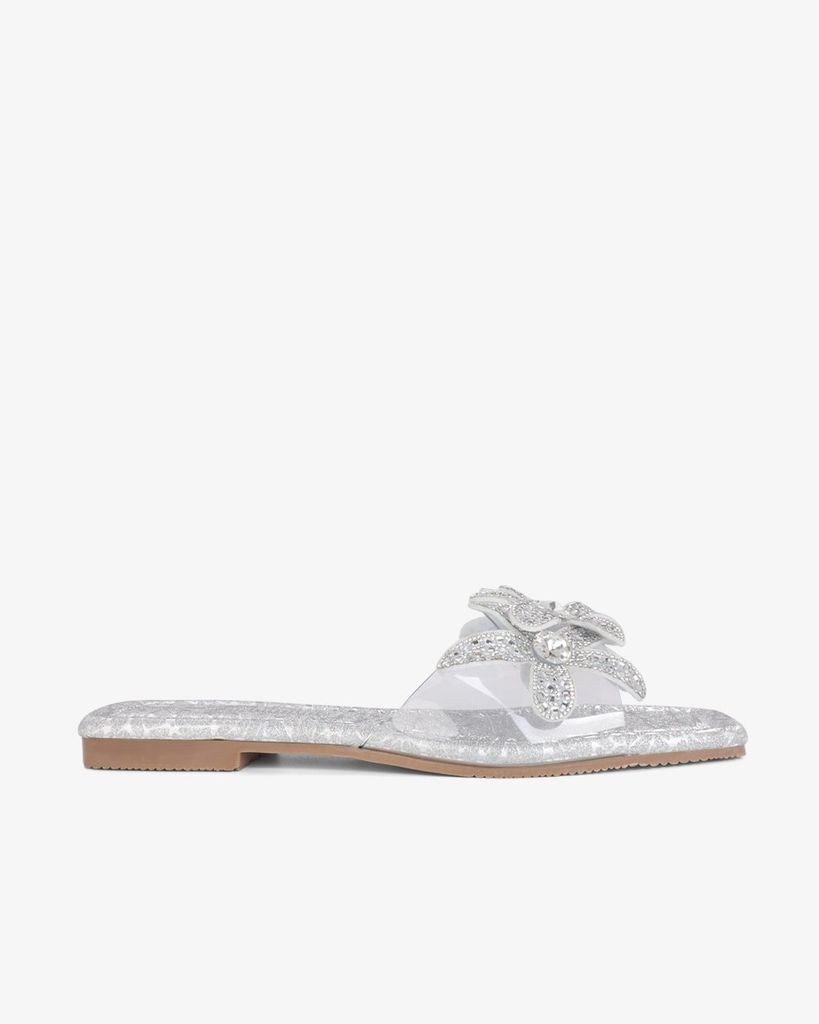 Dép Xẹp Hạnh Dung Quai Hoa Trong Suốt HD11122AV