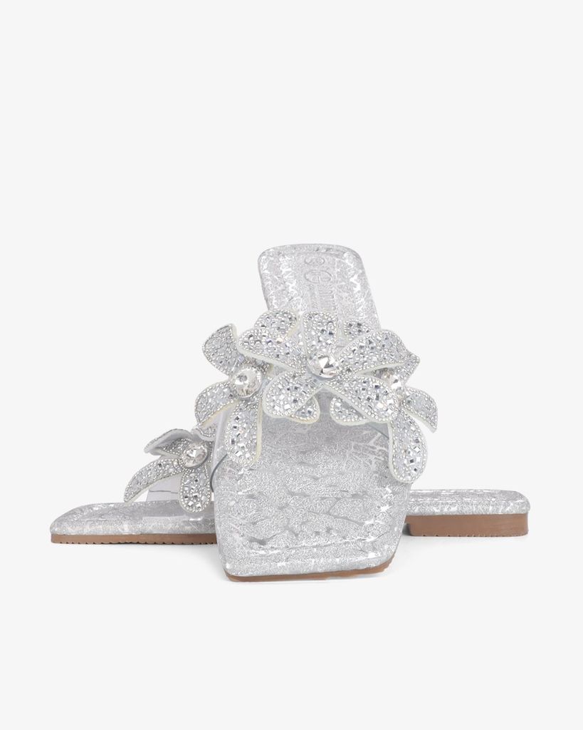 Dép Xẹp Hạnh Dung Quai Hoa Trong Suốt HD11122AV