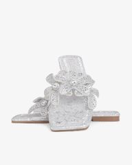 Dép Xẹp Hạnh Dung Quai Hoa Trong Suốt HD11122AV