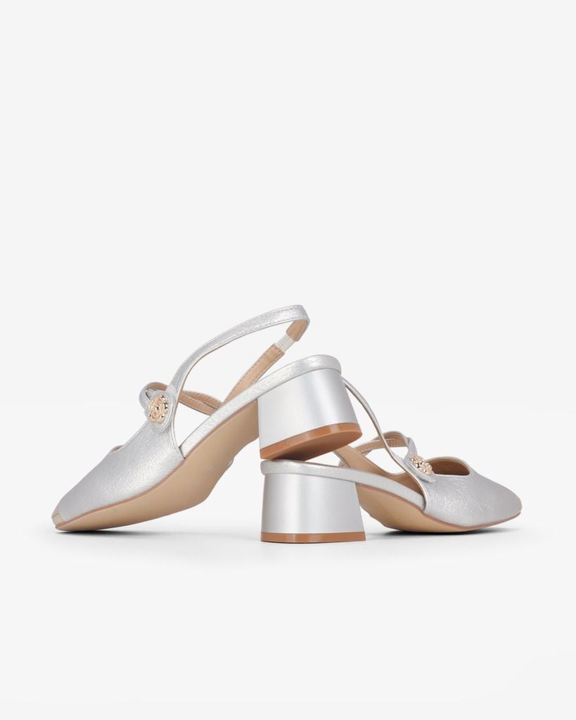 Giày Sandal Hạnh Dung Two Toned Kim Tuyến HD1501CH