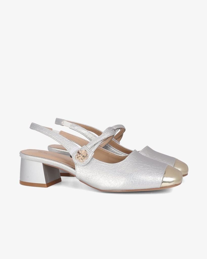 Giày Sandal Hạnh Dung Two Toned Kim Tuyến HD1501CH