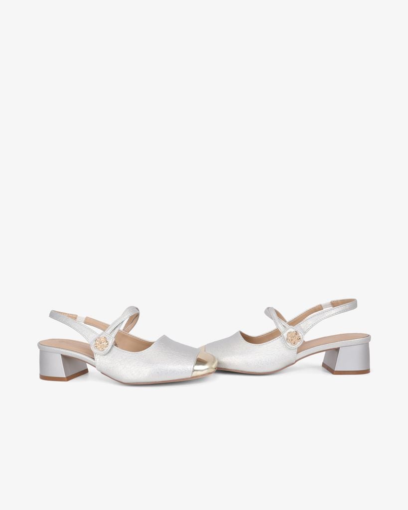 Giày Sandal Hạnh Dung Two Toned Kim Tuyến HD1501CH