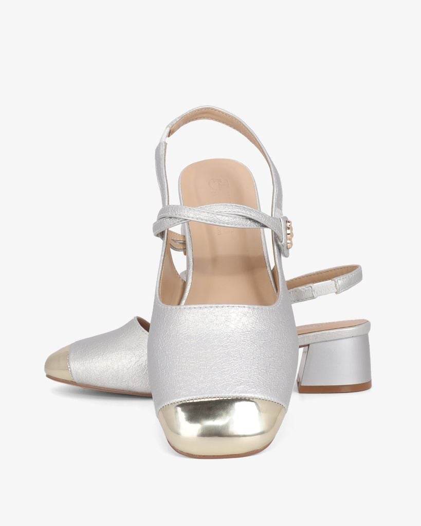 Giày Sandal Hạnh Dung Two Toned Kim Tuyến HD1501CH