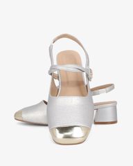 Giày Sandal Hạnh Dung Two Toned Kim Tuyến HD1501CH