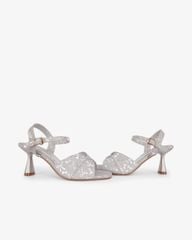 Sandal Hạnh Dung Cao Gót Quai Chéo Kim Tuyến Nơ HD29196AY