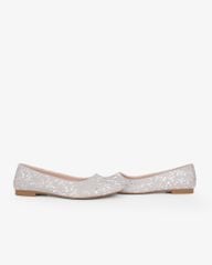 Giày Búp Bê Hạnh Dung Họa Tiết Nơ Giáng Sinh HD29202AY