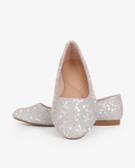 Giày Búp Bê Hạnh Dung Họa Tiết Nơ Giáng Sinh HD29202AY